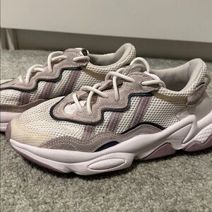 Adidas Ozweego Women's Cream and Pink Sneakers